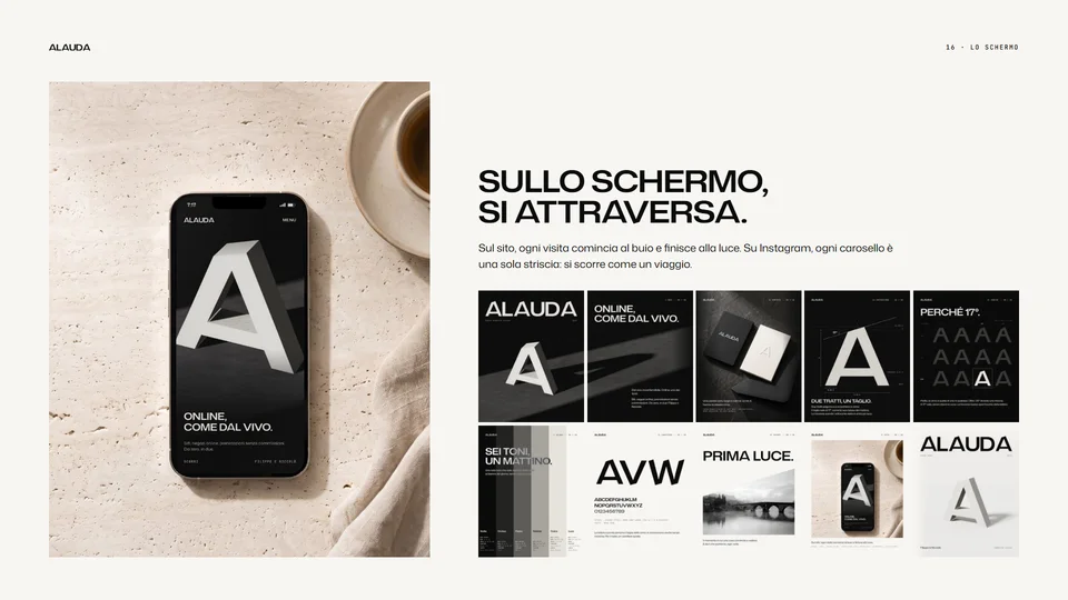 Sullo schermo: il sito sul telefono e il carosello